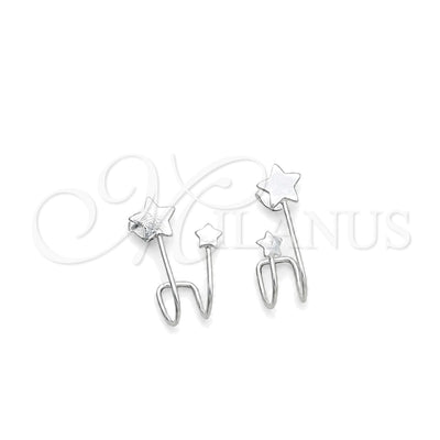 Sterling Silver Stud Earring, Star Design, Polished, Silver Finish, 02.399.0065 for wholesale, main product view