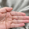 Sterling Silver Stud Earring, with Garnet Cubic Zirconia, Polished, Silver Finish, 02.397.0039.01