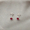 Sterling Silver Stud Earring, with Garnet Cubic Zirconia, Polished, Silver Finish, 02.397.0039.01 for wholesale, additional product view 4