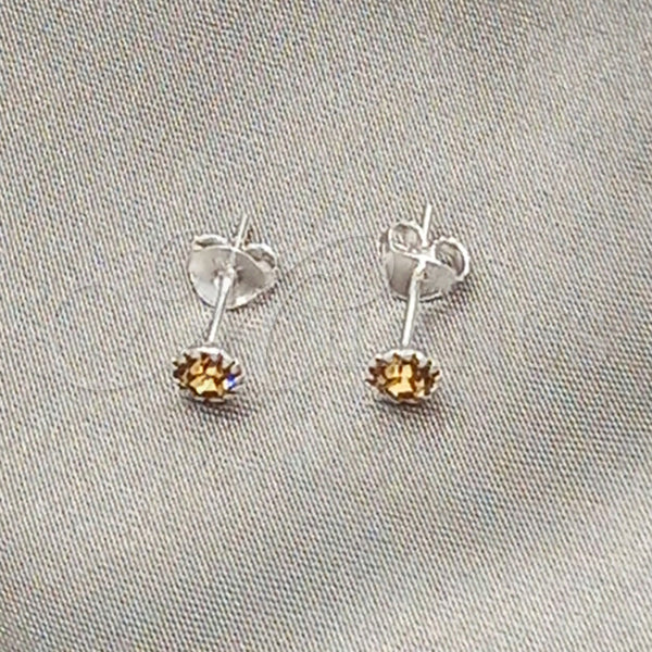 Sterling Silver Stud Earring, with Blue Topaz Cubic Zirconia, Polished, Silver Finish, 02.397.0039.12