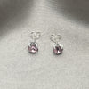 Sterling Silver Stud Earring, with Amethyst Cubic Zirconia, Polished, Silver Finish, 02.397.0040.06 for wholesale, additional product view 4