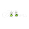 Sterling Silver Stud Earring, with Peridot Cubic Zirconia, Polished, Silver Finish, 02.397.0040.08