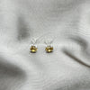 Sterling Silver Stud Earring, with Aqua Blue Cubic Zirconia, Polished, Silver Finish, 02.397.0040.11