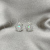 Sterling Silver Stud Earring, with Chrysolite Opal Cubic Zirconia, Polished, Silver Finish, 02.397.0041.02