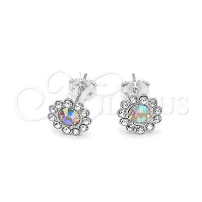 Sterling Silver Stud Earring, with Chrysolite Opal Cubic Zirconia, Polished, Silver Finish, 02.397.0041.02 for wholesale, main product view