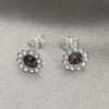 Sterling Silver Ring — Stud Earring with Dark Amethyst Cubic Zirconia Polished — alternate product view — SKU 151612 | Plata 925 anillo — Stud Earring with Dark Amethyst Cubic Zirconia pulido — SKU 151612