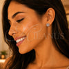 Sterling Silver Ring — Stud Earring with White Cubic Zirconia Polished 02. — alternate product view — SKU 151614 | Plata 925 anillo — Stud Earring with blanco Cubic Zirconia pulido 02. — SKU 151614