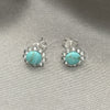 Sterling Silver Stud Earring, with Light Turquoise Pearl, Polished, Silver Finish, 02.397.0042.02