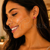 Sterling Silver Ring — Stud Earring with Orange Red Pearl Polished 02. — main product view — SKU 151617 | Plata 925 anillo — Stud Earring with Orange Red Pearl pulido 02. — SKU 151617