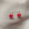Sterling Silver Ring — Stud Earring with Orange Red Pearl Polished 02. — alternate product view — SKU 151617 | Plata 925 anillo — Stud Earring with Orange Red Pearl pulido 02. — SKU 151617