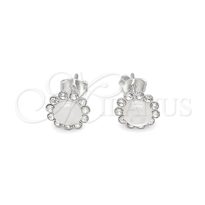 Sterling Silver Stud Earring, with Ivory Mother of Pearl, Polished, Silver Finish, 02.397.0042.07 for wholesale, main product view