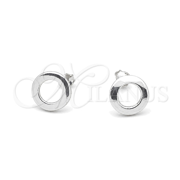 Sterling Silver Stud Earring, Polished, Silver Finish, 02.407.0001