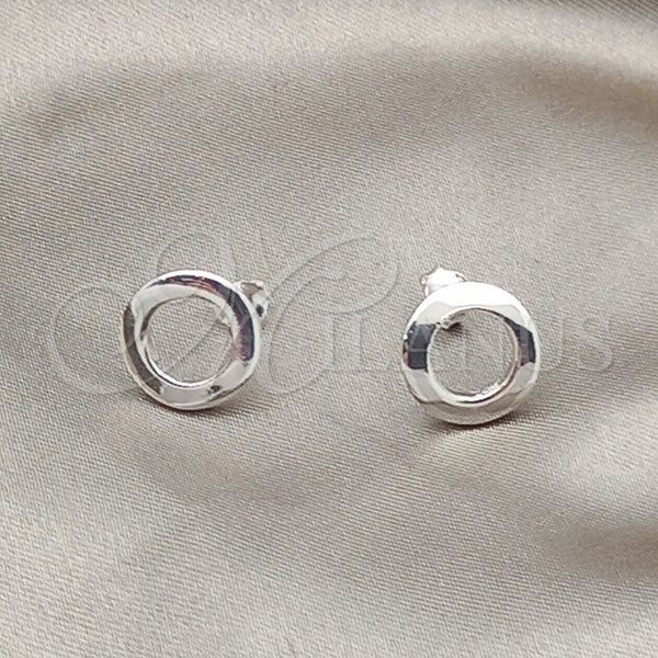 Sterling Silver Stud Earring, Polished, Silver Finish, 02.407.0001