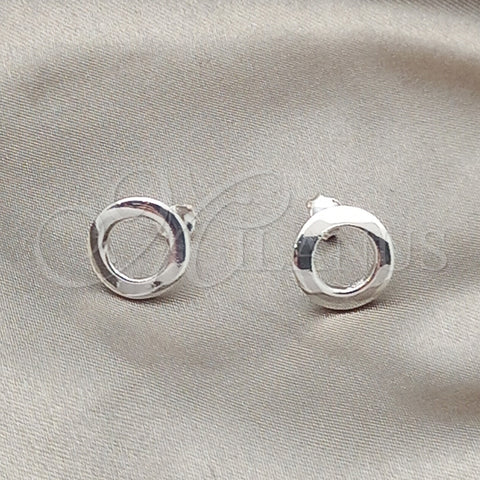 Sterling Silver Stud Earring, Polished, Silver Finish, 02.407.0001