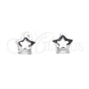 Sterling Silver Stud Earring, Star Design, Polished, Silver Finish, 02.407.0004