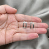 Sterling Silver Stud Earring, Polished, Silver Finish, 02.407.0006