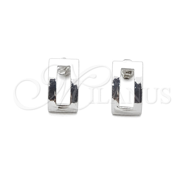 Sterling Silver Stud Earring, Polished, Silver Finish, 02.407.0006