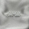 Sterling Silver Stud Earring, Butterfly Design, Polished, Silver Finish, 02.407.0007