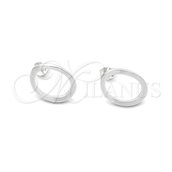Sterling Silver Stud Earring, Polished, Silver Finish, 02.407.0008
