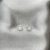 Sterling Silver Stud Earring, Flower Design, Polished, Silver Finish, 02.407.0011