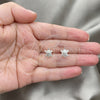 Sterling Silver Stud Earring, Turtle Design, Polished, Silver Finish, 02.407.0015