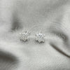 Sterling Silver Stud Earring, Turtle Design, Polished, Silver Finish, 02.407.0015