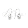 Sterling Silver Long Earring, Hollow Design, Polished, Silver Finish, 02.407.0016