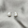 Sterling Silver Stud Earring, with Ivory Pearl, Polished, Silver Finish, 02.408.0086.08