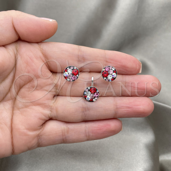 Sterling Silver Ring — Earring and Pendant Adult Set with Garnet Crystal — alternate product view — SKU 151656 | Plata 925 anillo — Earring and Pendant Adult Set with Garnet cristal — SKU 151656