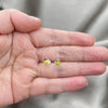 Sterling Silver Stud Earring, Yellow Enamel Finish, Silver Finish, 02.406.0001.01