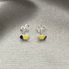 Sterling Silver Stud Earring, Yellow Enamel Finish, Silver Finish, 02.406.0001.01 for wholesale, additional product view 4