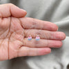 Sterling Silver Stud Earring, Cupcake Design, Pink Enamel Finish, Silver Finish, 02.406.0009.01