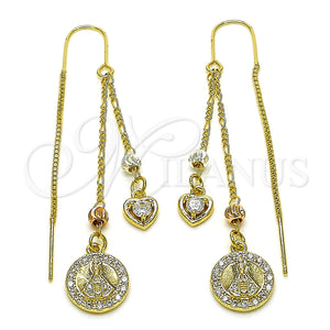 Gold Filled Ring — Threader Earring Caridad del Cobre and Heart Design — main product view — SKU 151705 | Oro Laminado anillo — Threader Earring Caridad del Cobre and corazón diseño — SKU 151705