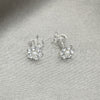 Sterling Silver Ring — Stud Earring Flower Design with White Crystal Polished — alternate product view — SKU 151708 | Plata 925 anillo — Stud Earring flor diseño with cristal blanco pulido — SKU 151708