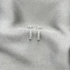 Sterling Silver Stud Earring, with White Crystal, Polished, Silver Finish, 02.406.0017.01