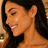 Sterling Silver Stud Earring, Heart Design, with Garnet Crystal, Polished, Silver Finish, 02.406.0022