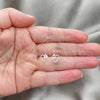 Sterling Silver Stud Earring, Heart Design, Polished, Silver Finish, 02.406.0023
