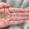 Sterling Silver Stud Earring, Heart Design, Polished, Silver Finish, 02.406.0023