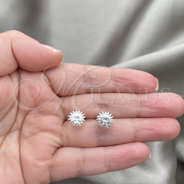 Sterling Silver Ring — Stud Earring Sun Design Polished 02. — alternate product view — SKU 151736 | Plata 925 anillo — Stud Earring Sun diseño pulido 02. — SKU 151736