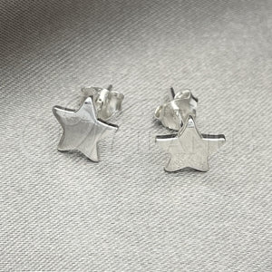 Sterling Silver Ring — Stud Earring Star Design Polished 02. — main product view — SKU 151737 | Plata 925 anillo — Stud Earring estrella diseño pulido 02. — SKU 151737
