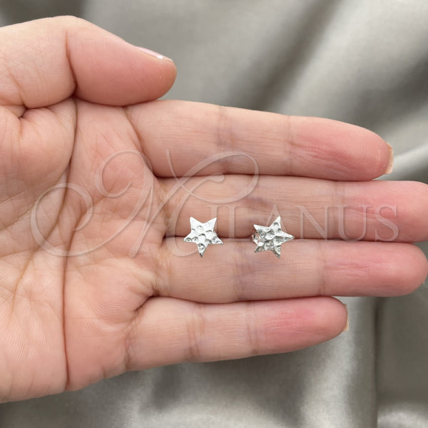 Sterling Silver Ring — Stud Earring Star Design Polished 02. — alternate product view — SKU 151738 | Plata 925 anillo — Stud Earring estrella diseño pulido 02. — SKU 151738