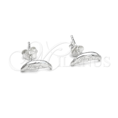 Sterling Silver Stud Earring, Moon Design, Polished, Silver Finish, 02.392.0024 for wholesale, main product view