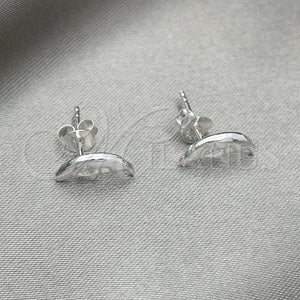 Sterling Silver Ring — Stud Earring Moon Design Polished 02. — main product view — SKU 151741 | Plata 925 anillo — Stud Earring Moon diseño pulido 02. — SKU 151741