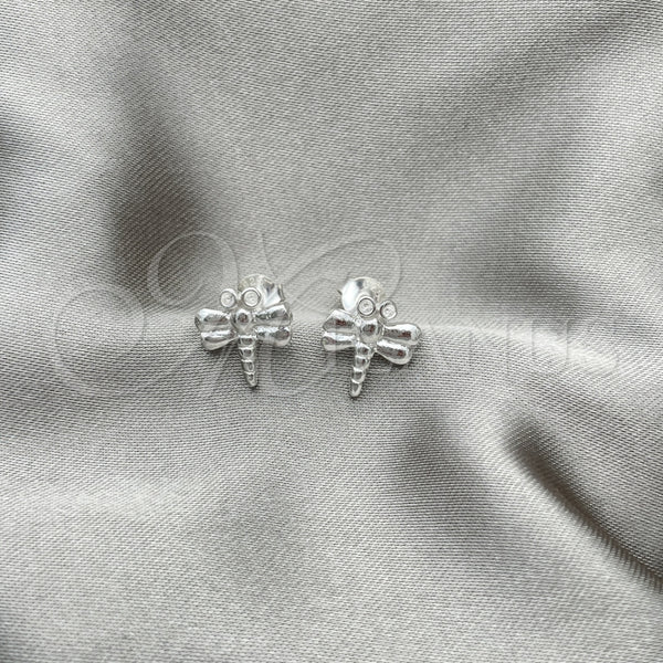 Sterling Silver Ring — Stud Earring Dragon-Fly Design Polished 02. — alternate product view — SKU 151742 | Plata 925 anillo — Stud Earring Dragon-Fly diseño pulido 02. — SKU 151742