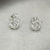 Sterling Silver Stud Earring, Frog Design, Polished, Silver Finish, 02.392.0027