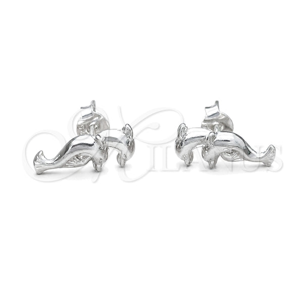 Sterling Silver Stud Earring, Tree Design, Polished, Silver Finish, 02.392.0029
