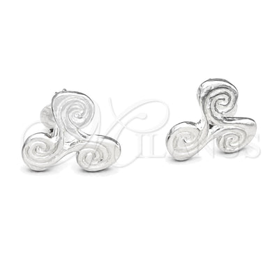 Sterling Silver Stud Earring, Polished, Silver Finish, 02.392.0031 for wholesale, main product view
