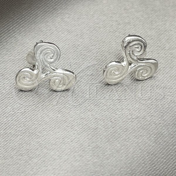 Sterling Silver Ring — Stud Earring Polished 02. — main product view — SKU 151748 | Plata 925 anillo — Stud Earring pulido 02. — SKU 151748