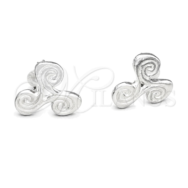 Sterling Silver Stud Earring, Polished, Silver Finish, 02.392.0031