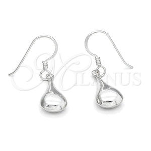 Sterling Silver Long Earring, Hollow Design, Polished, Silver Finish, 02.392.0032
